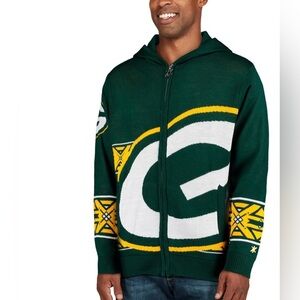 NFL Apparel Green Bay Packers Klew Big Logo Full-Zip Hoodie